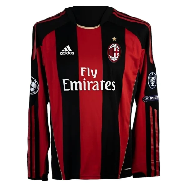 Camiseta retro AC Milan 10/11 1ª equipación manga larga