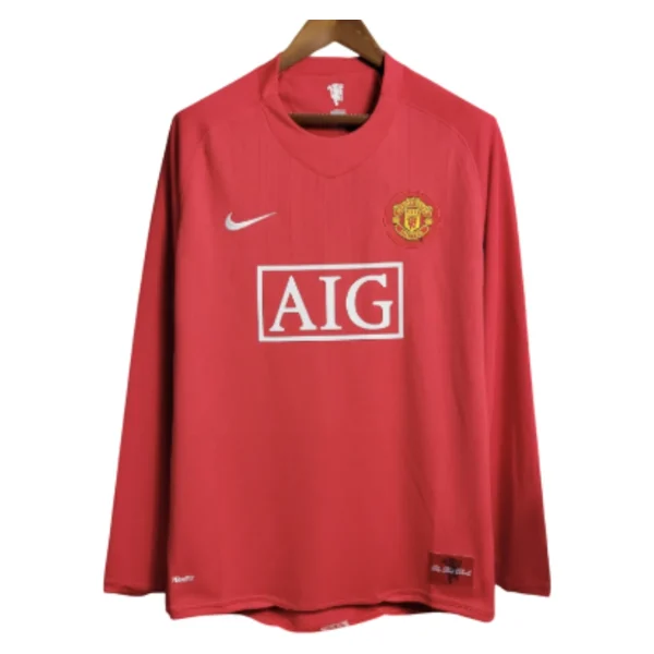 Camiseta Retro Manchester United 08/09 Manga Larga