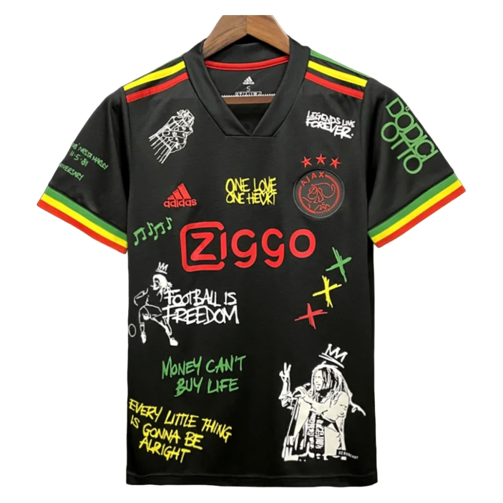 Concepto camiseta Ajax x Bob Marley