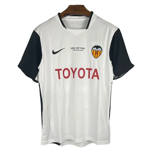 Retro Valencia 03/04 1ª equipación Inscripción UEFA CUP 2004